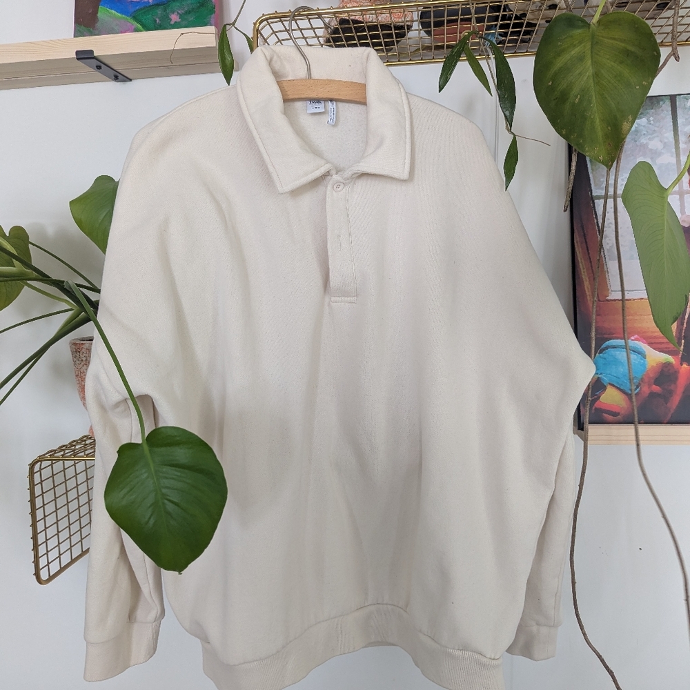 Twik oversized polo style sweatshirt